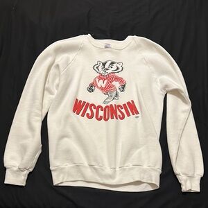 Wisconsin White Sweater